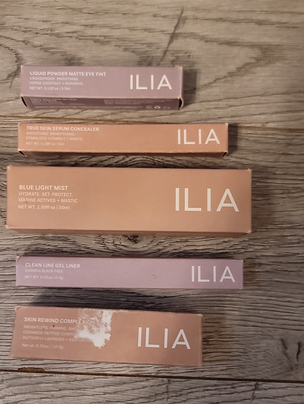 ILIA Lot! Rewind Complexion Stick Concealer Eye Shadow Face Spray Mist Gel Liner